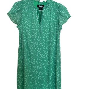 DKNY Green Floral Mini Dress